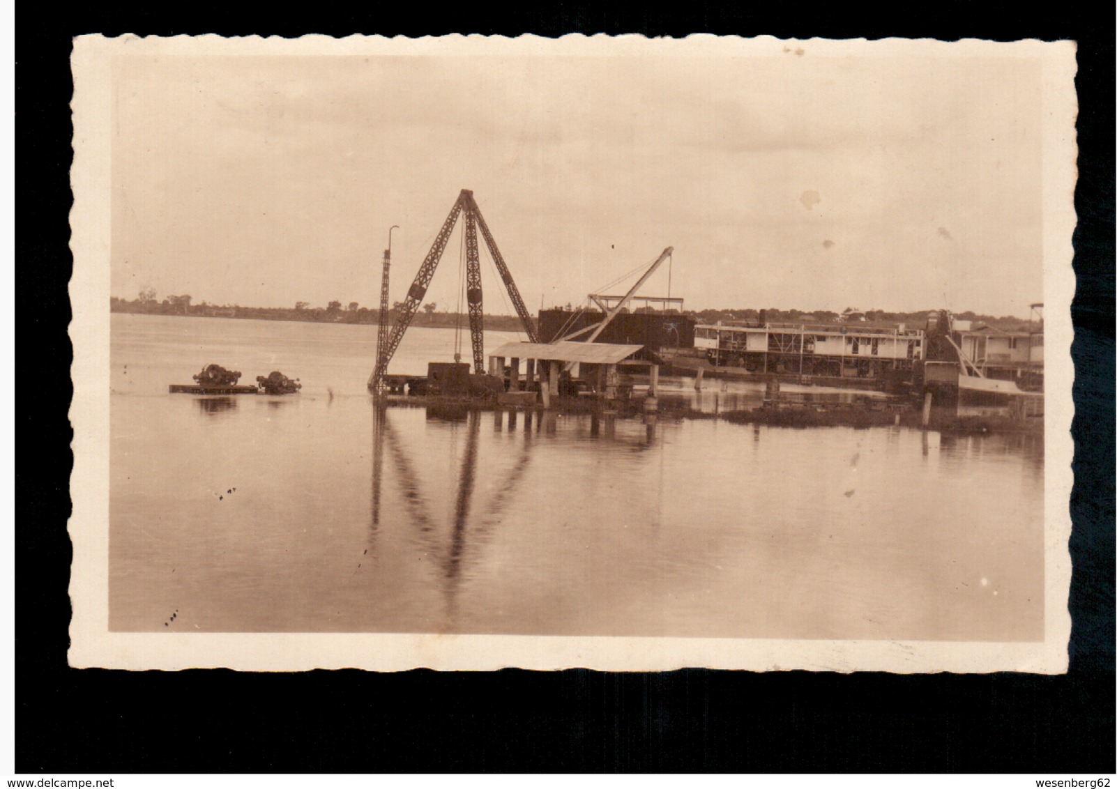 CONGO BELGE Leopoldville ? Port, Harbour, Hafen Ca 1930 Old Photo Postcard - Kinshasa - Léopoldville