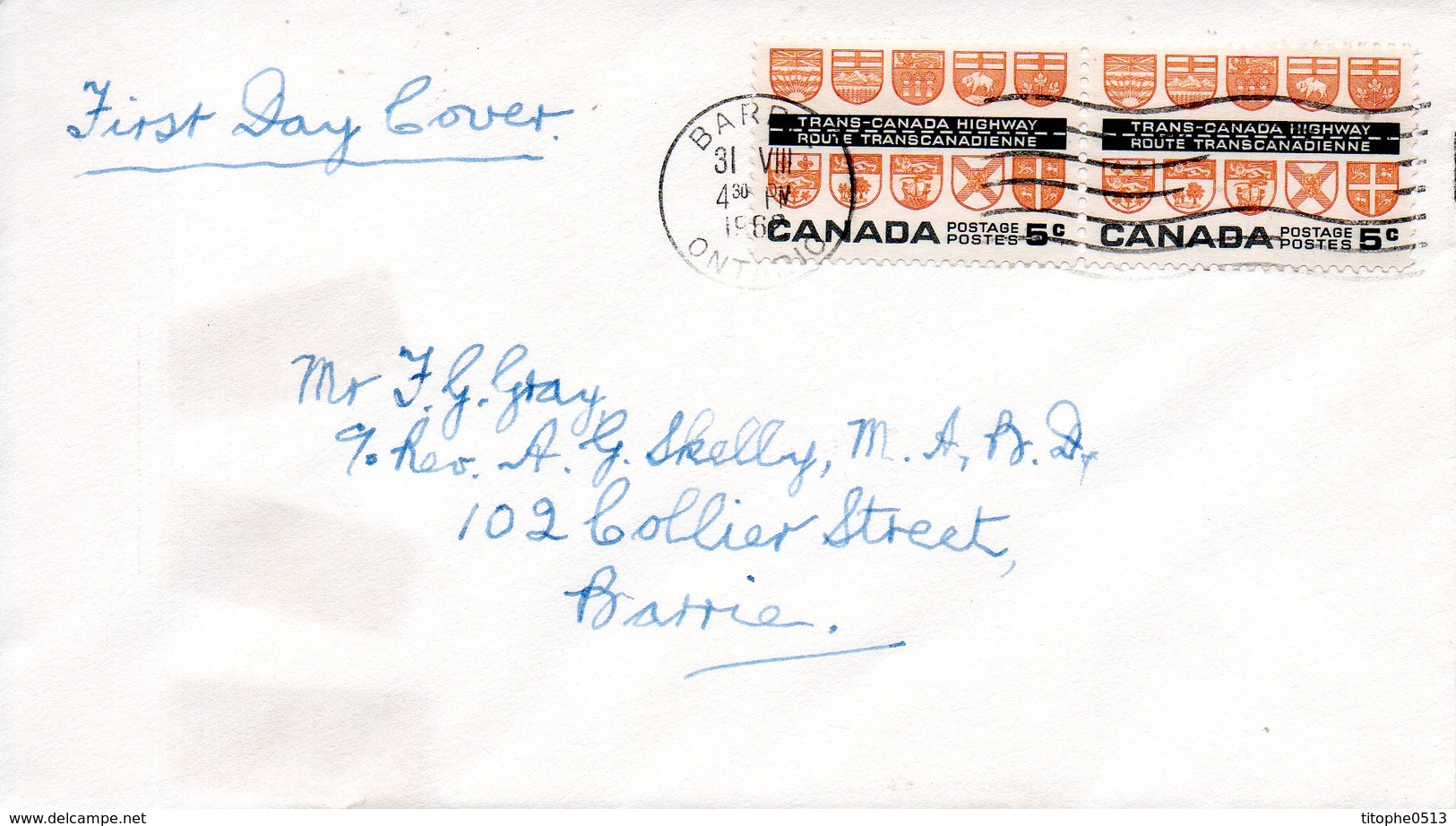 CANADA. N°327 Sur Enveloppe 1er Jour (FDC) De 1962 Ayant Circulé. Route Transcanadienne/Armoiries Des Provinces. - Other (Earth)