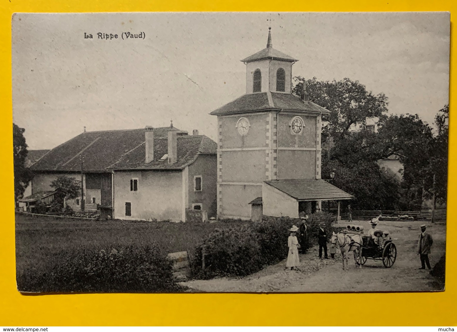 9947 -  La Rippe Eglise Attelage - La Rippe