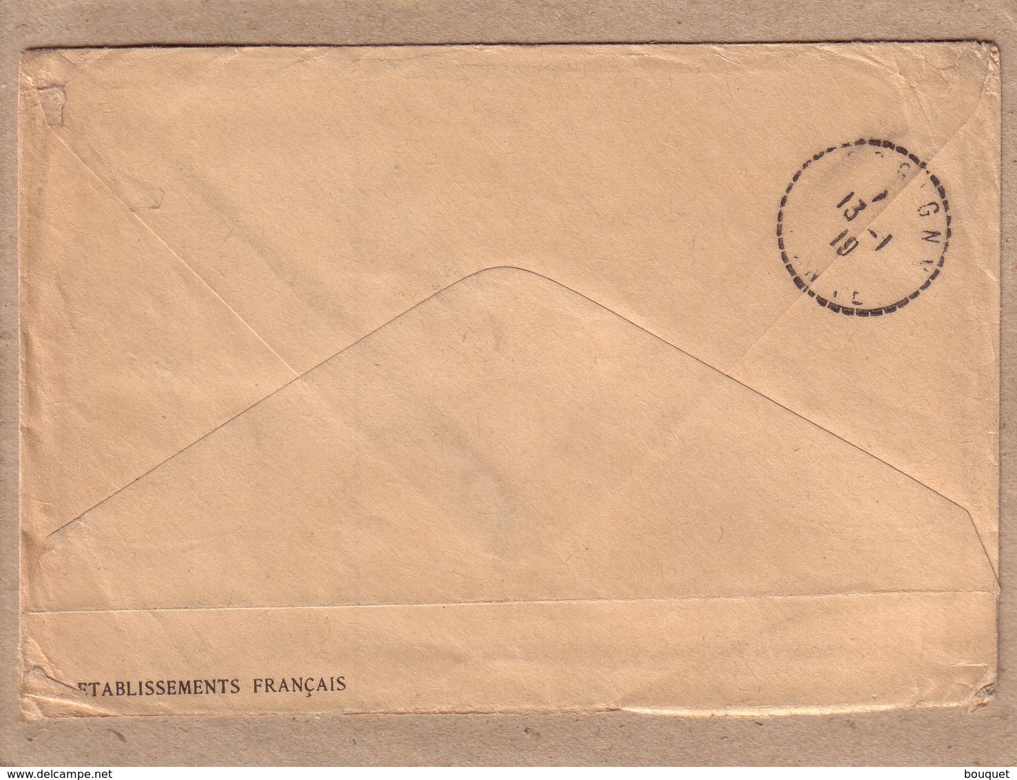 POLYNESIE FRANCAISE , TAHITI , YONNE - LETTRE ETS FRANCAIS DE L' OCEANIE DE PAPEETE POUR VERGIGNY , RECOMMANDE - 1918 - Tahiti