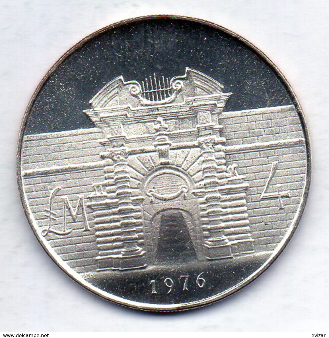 MALTA, 4 Lire, Silver, Year 1976, KM #41 - Malta