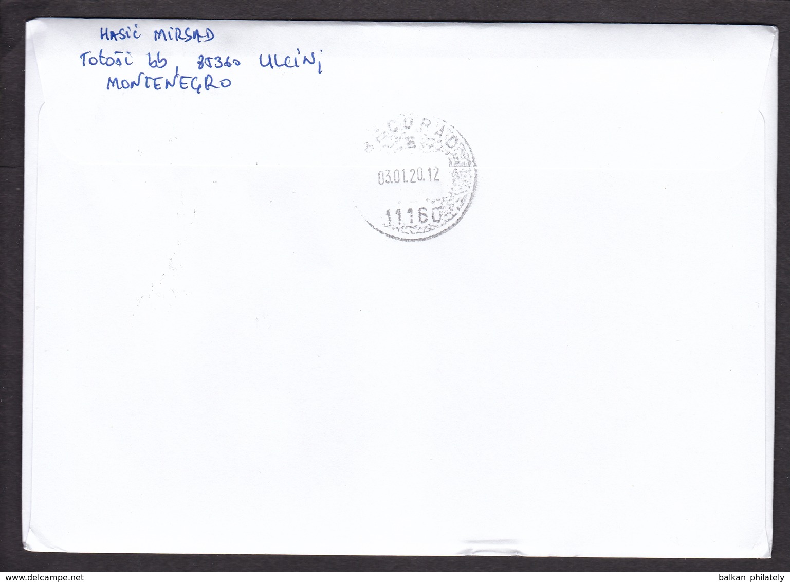 Montenegro 2019 150 Years Birth Of Mahatma Gandhi Famous People India Travel Letter To Serbia Income Postmark On Back - Mahatma Gandhi