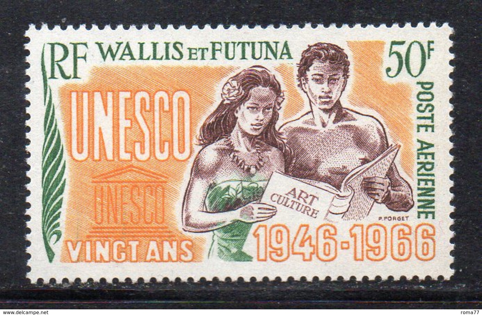 APR1352 - WALLIS FUTUNA 1966 , Aerea Yvert N. 28 MNH  *** (2380A) UNESCO - Nuovi