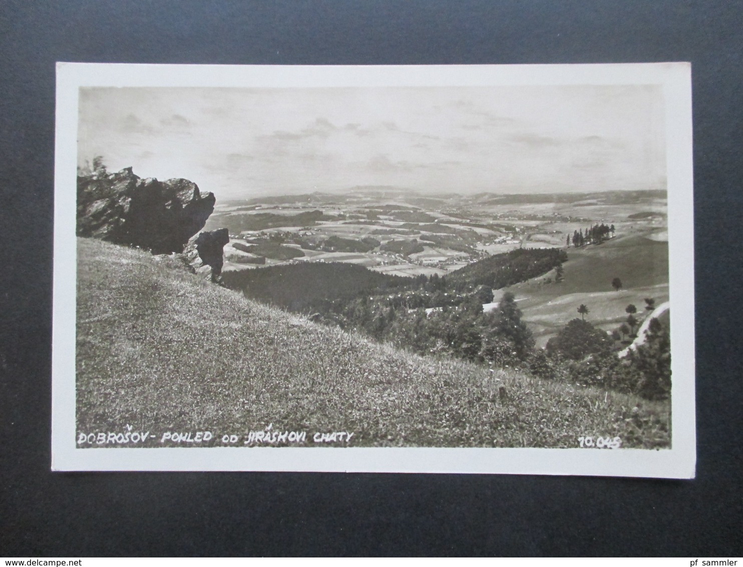 AK CSSR 1931 Echtfoto Dobrosov Pohled Od Jiraskovi Chaty Stempel Ceska Cermna Nach Berlin - Czech Republic