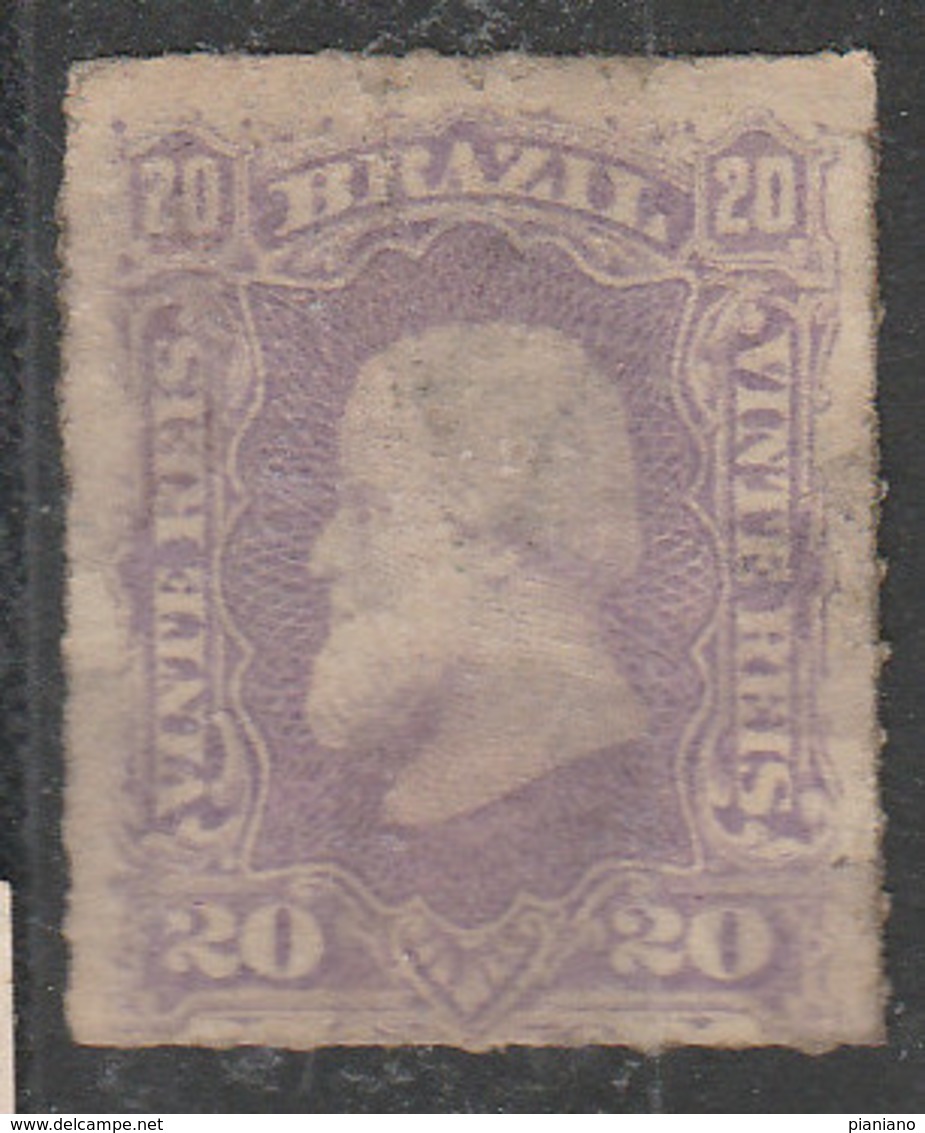 PIA - BRASILE  - 1866 : Imperatore Pedro II - (Yv 24A) - Unused Stamps