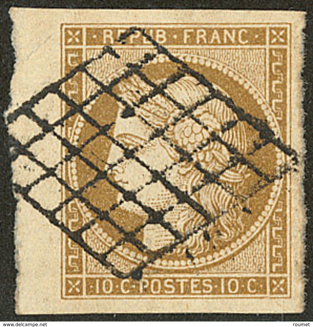 No 1b, Bdf, Obl Grille, Superbe - 1849-1850 Cérès