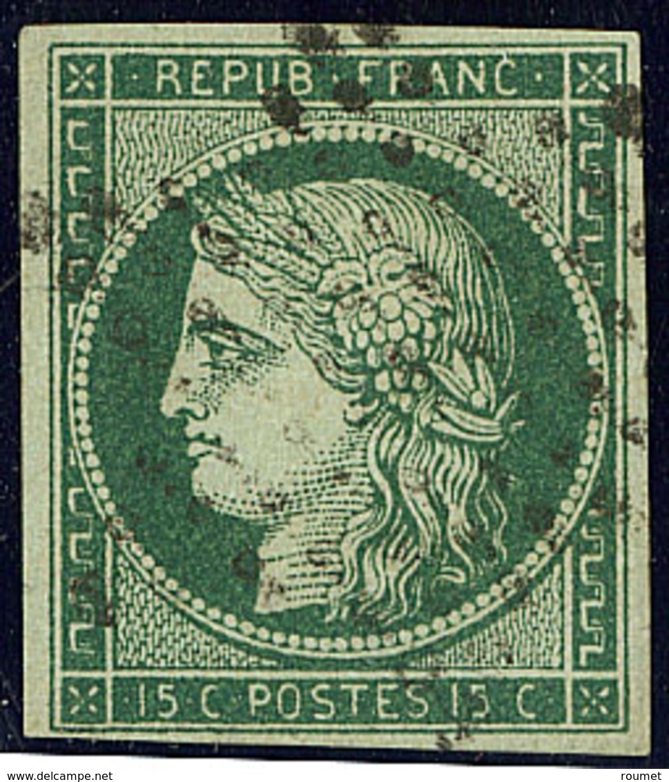 No 2c, Vert Très Foncé, Obl étoile. - TB. - R - 1849-1850 Ceres