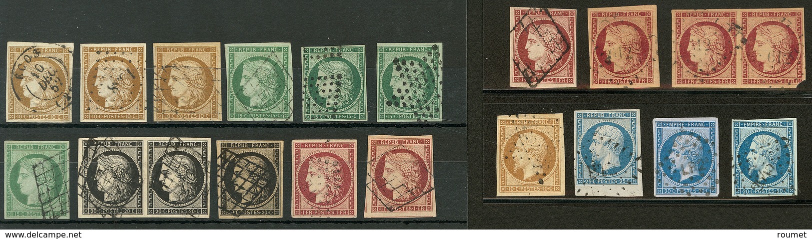 Lot. 1849-1854, Nuances Et Obl Diverses. - TB, B Ou Pd - 1849-1850 Ceres