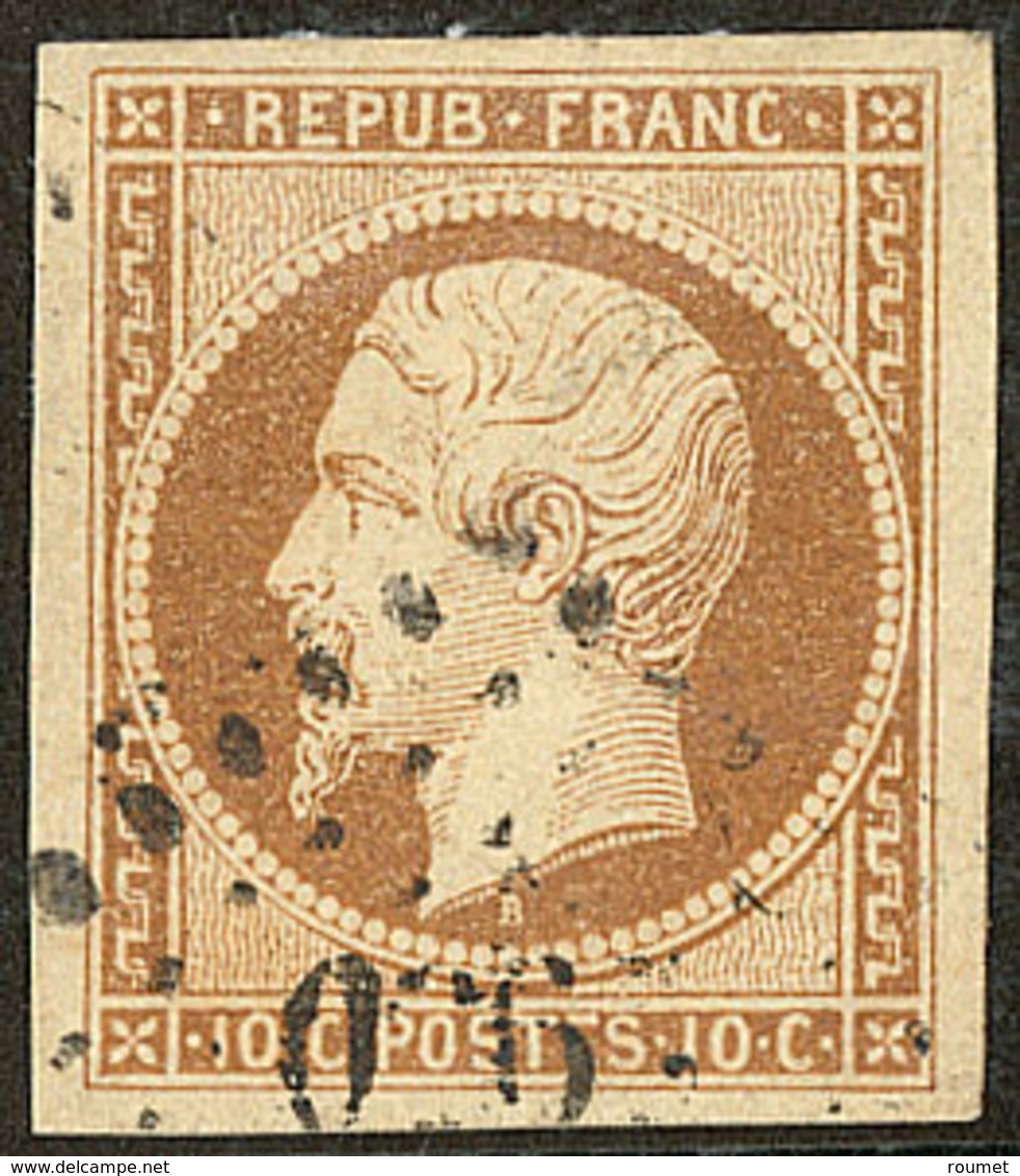 No 9a, Bistre-brun, Obl Pc, Jolie Pièce. - TB. - R - 1852 Louis-Napoléon