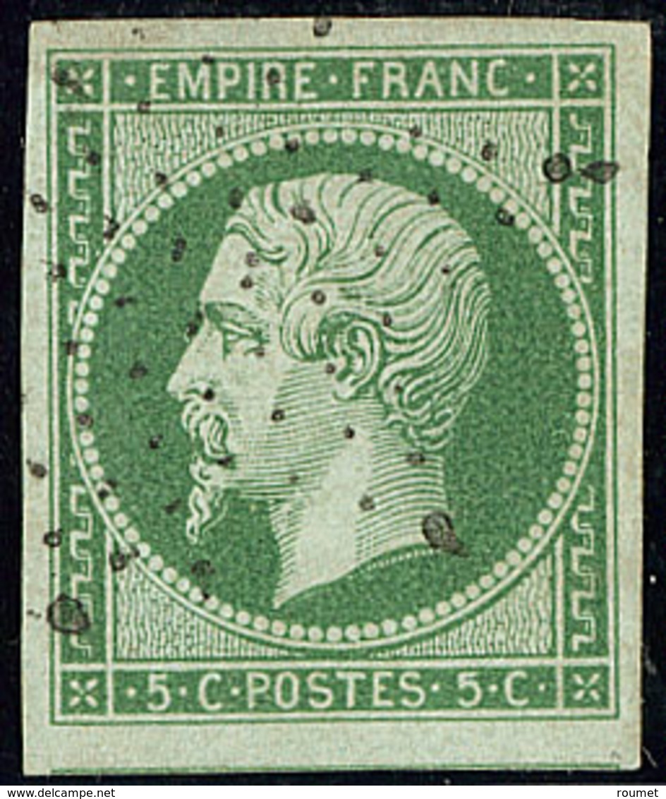 No 12b, Vert Foncé, Un Voisin, Obl étoile, Jolie Pièce. - TB - 1853-1860 Napoléon III.