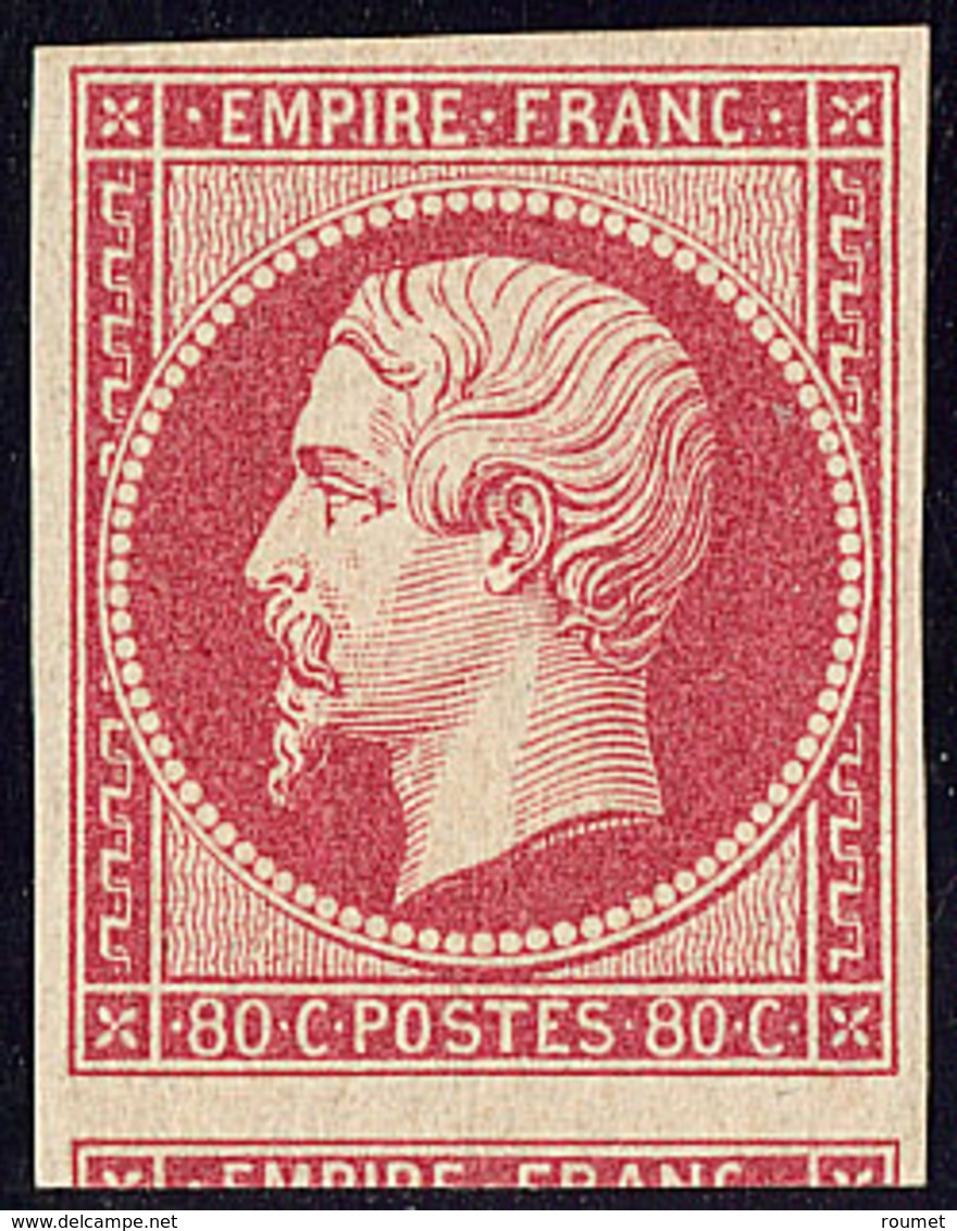 * No 17Ba, Rose Vif, Un Voisin, Superbe. - RR - 1853-1860 Napoléon III.