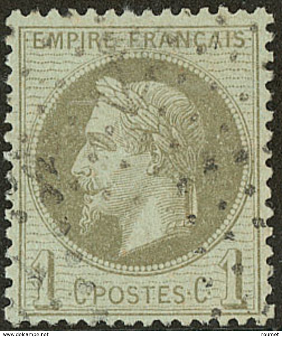 No 25, Vert Bronze, Obl Ancre. - TB - 1863-1870 Napoléon III. Laure