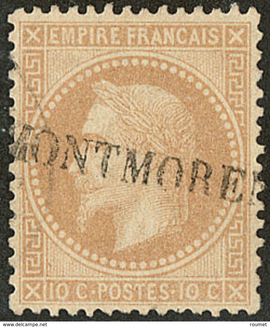 No 28B, Obl Griffe De Fortune "Montmorency". - TB (cote Maury 2009) - 1863-1870 Napoleon III Gelauwerd