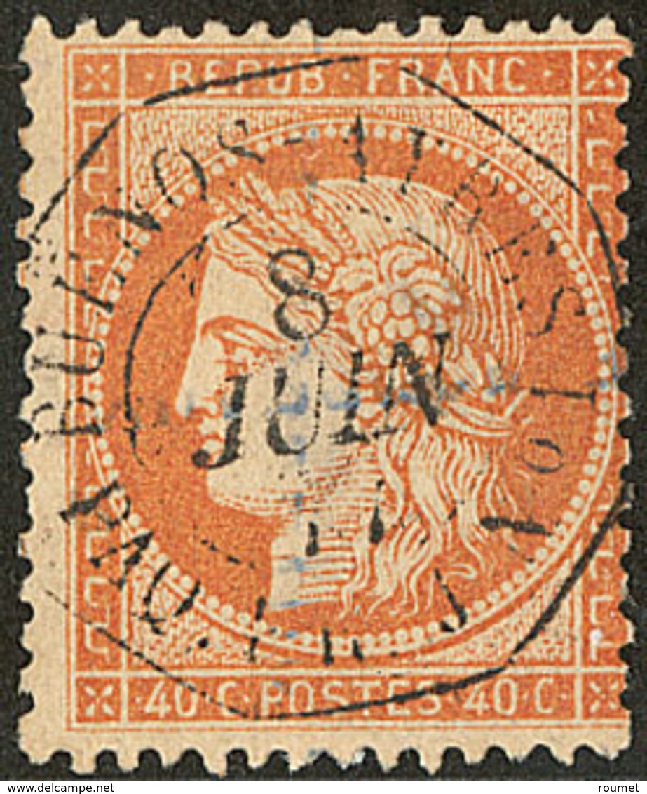 No 38, Orange, Obl Cad Octog. "Paq. FR Buenos-Ayres". - TB - 1870 Beleg Van Parijs