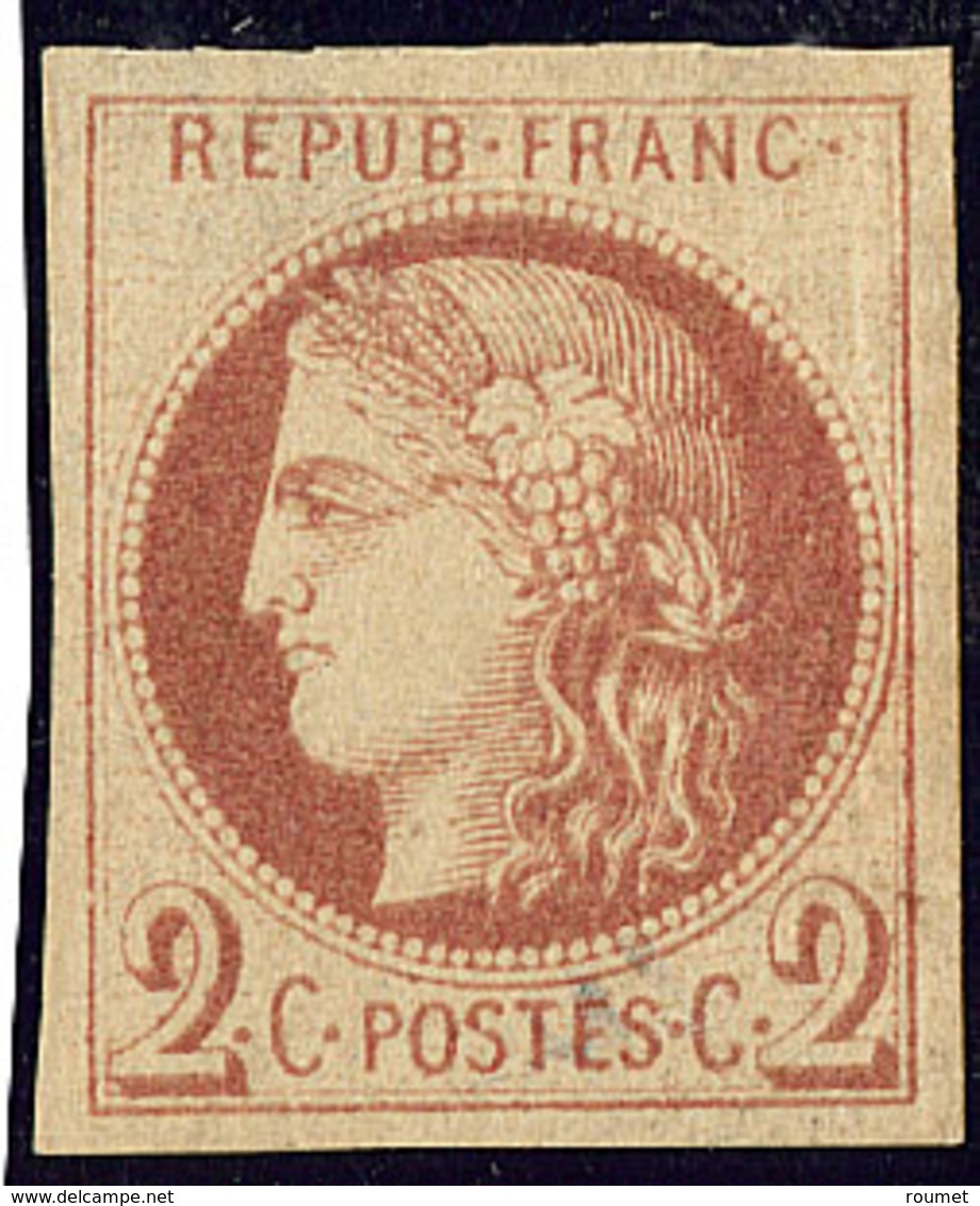 * Report I. Impression Fine De Tours. No 40Ad, Brun-rouge, Pos. 5, Très Frais. - TB. - R - 1870 Bordeaux Printing