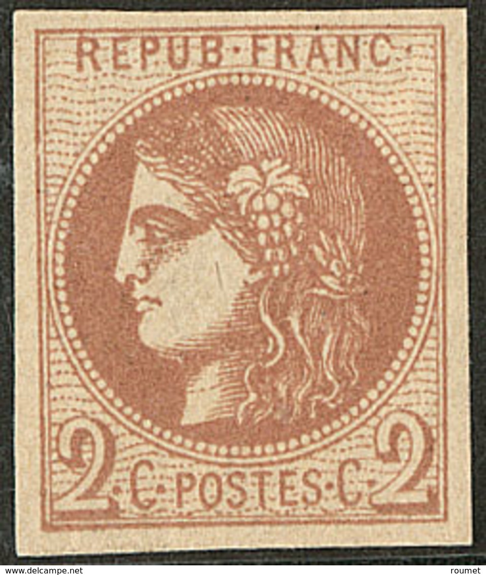 * No 40Bb, Marron, Très Frais. - TB. - R - 1870 Bordeaux Printing