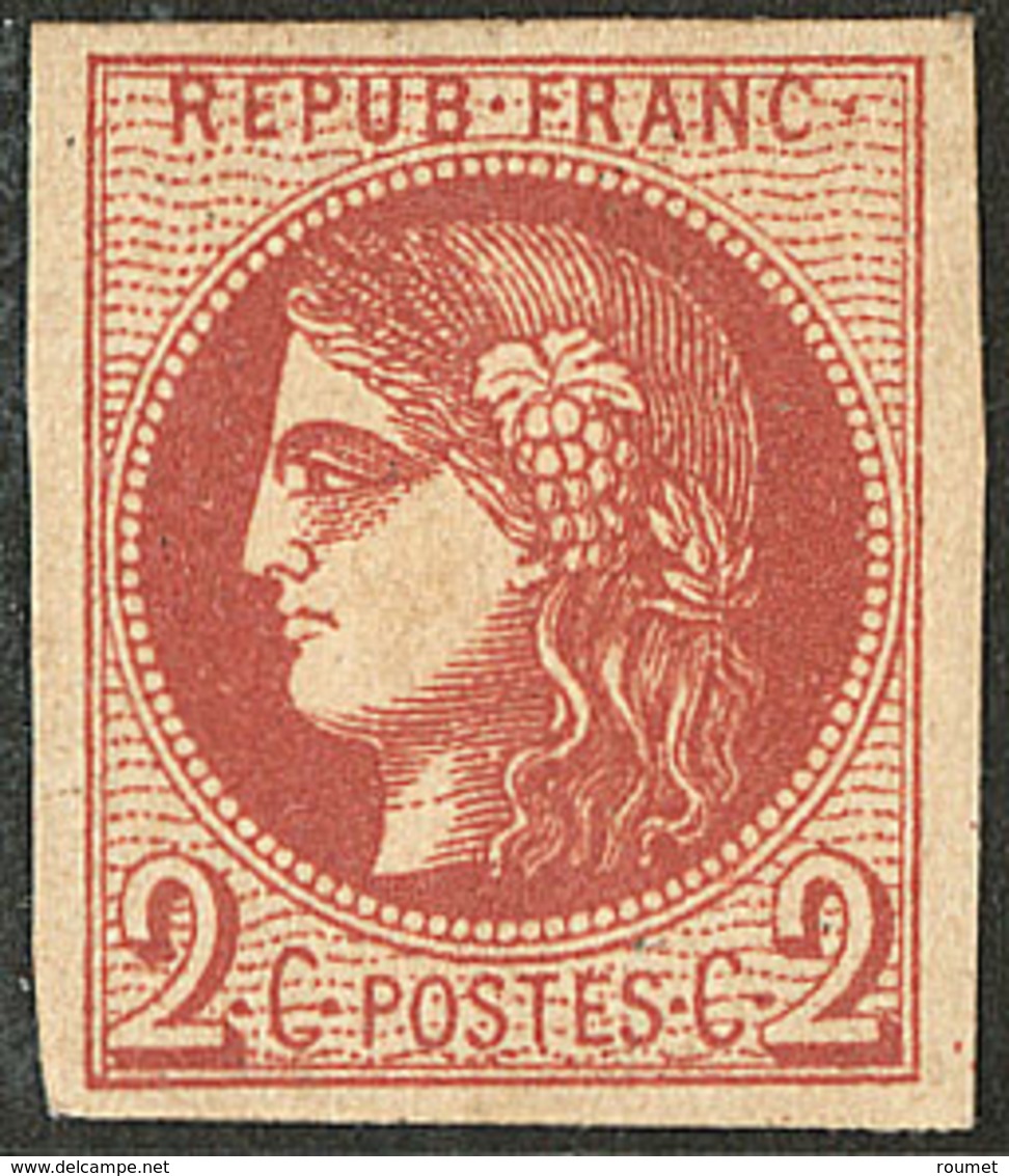 * No 40Bf, Rouge-brique Foncé, Jolie Pièce. - TB. - R - 1870 Emission De Bordeaux