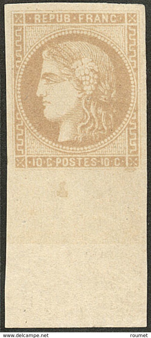* No 43Ab, Bistre Verdâtre, Grand Bdf, Très Frais. - TB. - R - 1870 Bordeaux Printing