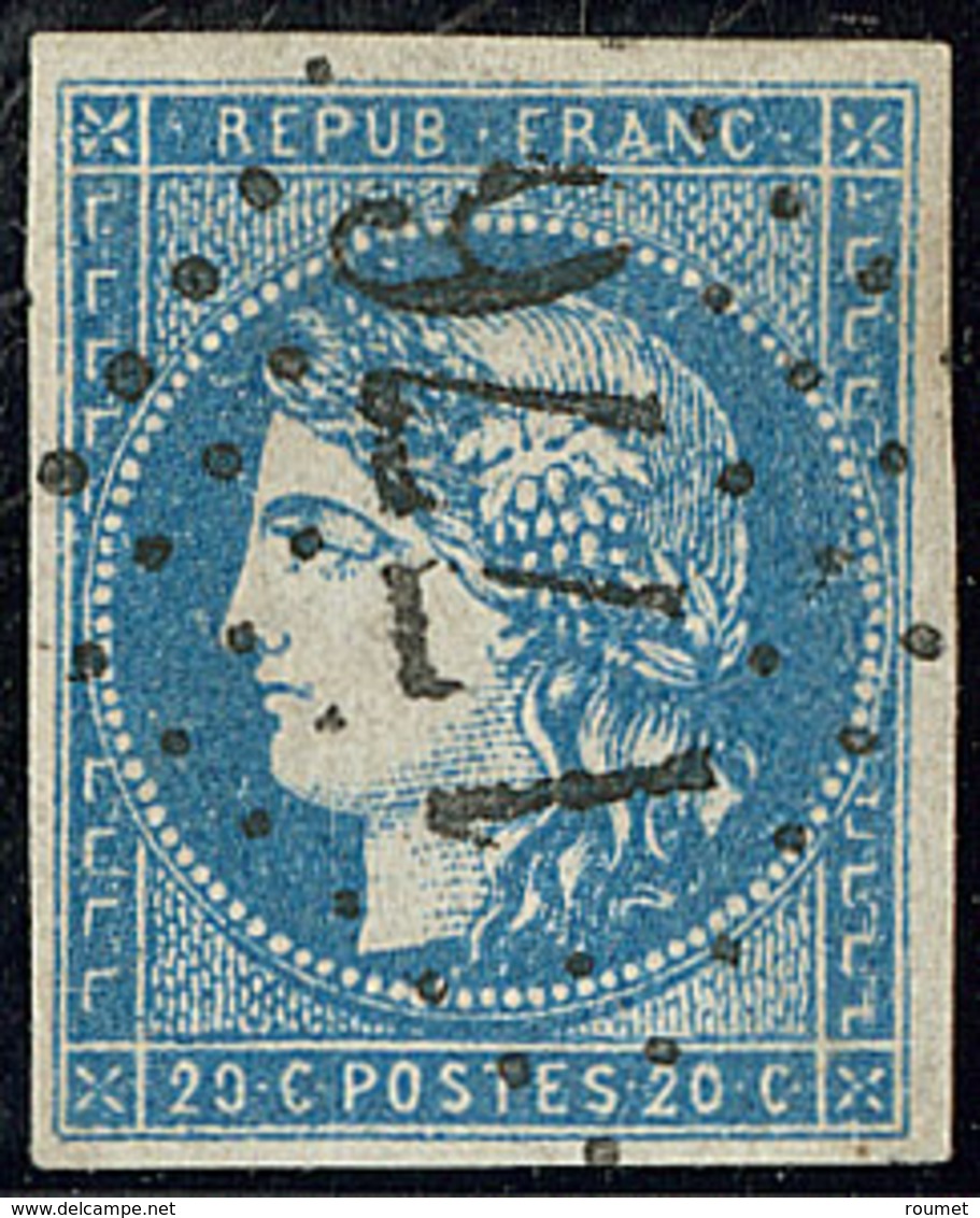 No 44Ba, Bleu Foncé, Obl Gc 1776, Jolie Pièce. - TB - 1870 Emission De Bordeaux