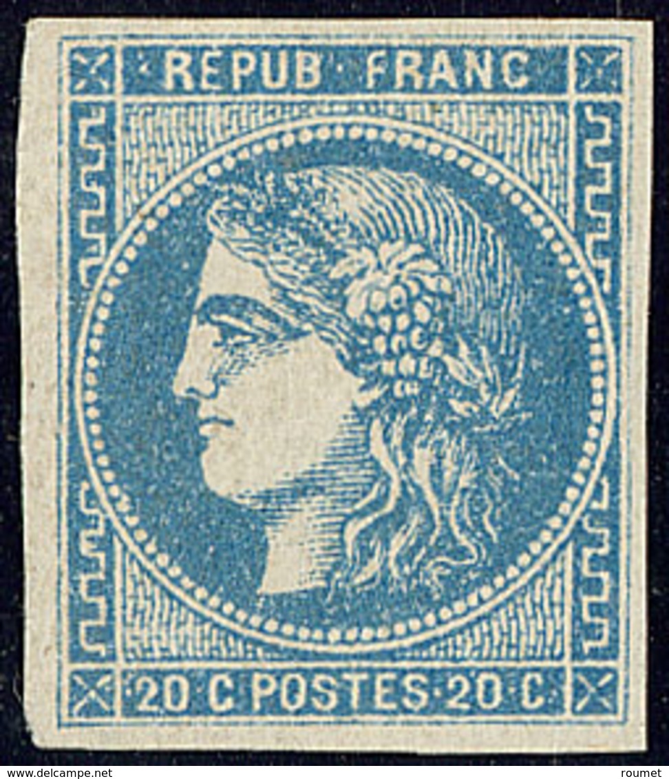 ** No 46A, Bleu, Superbe. - R - 1870 Uitgave Van Bordeaux