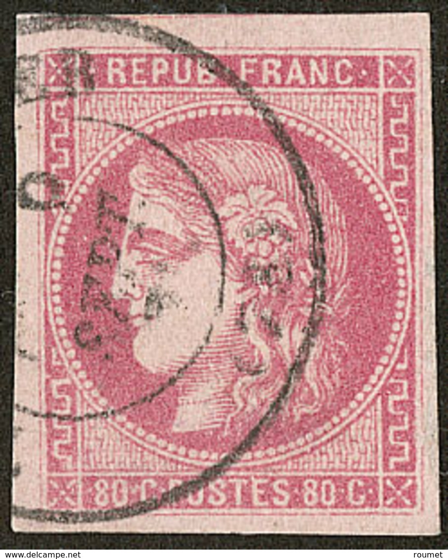 Oblitérations. Cad 17. No 49a. - TB - 1870 Bordeaux Printing