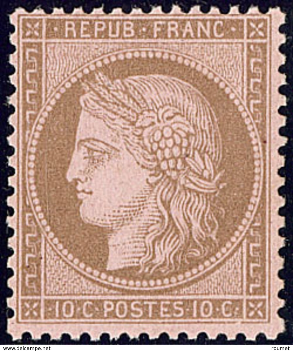 ** No 58, Brun Sur Rose, Très Frais. - TB - 1871-1875 Ceres