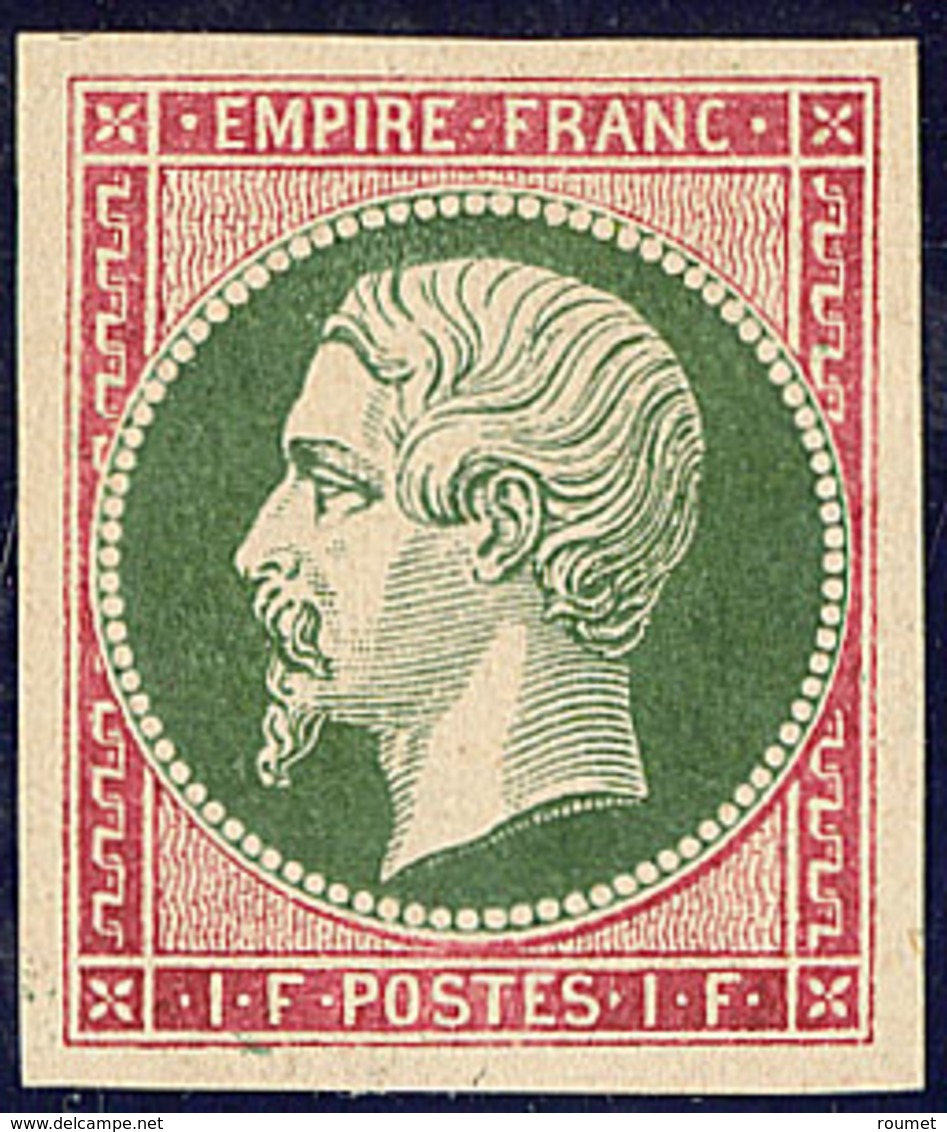 (*) Empire Non Dentelé. Epreuves Bicolores. 1f Rouge Et Vert, à L'unité. - TB. - R - Andere & Zonder Classificatie