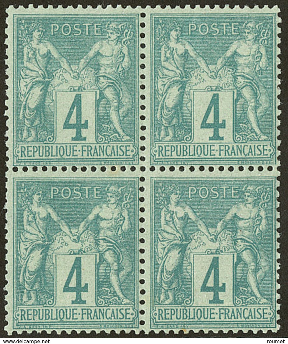 ** No 63, Bloc De Quatre, Très Frais. - TB - 1876-1878 Sage (Type I)