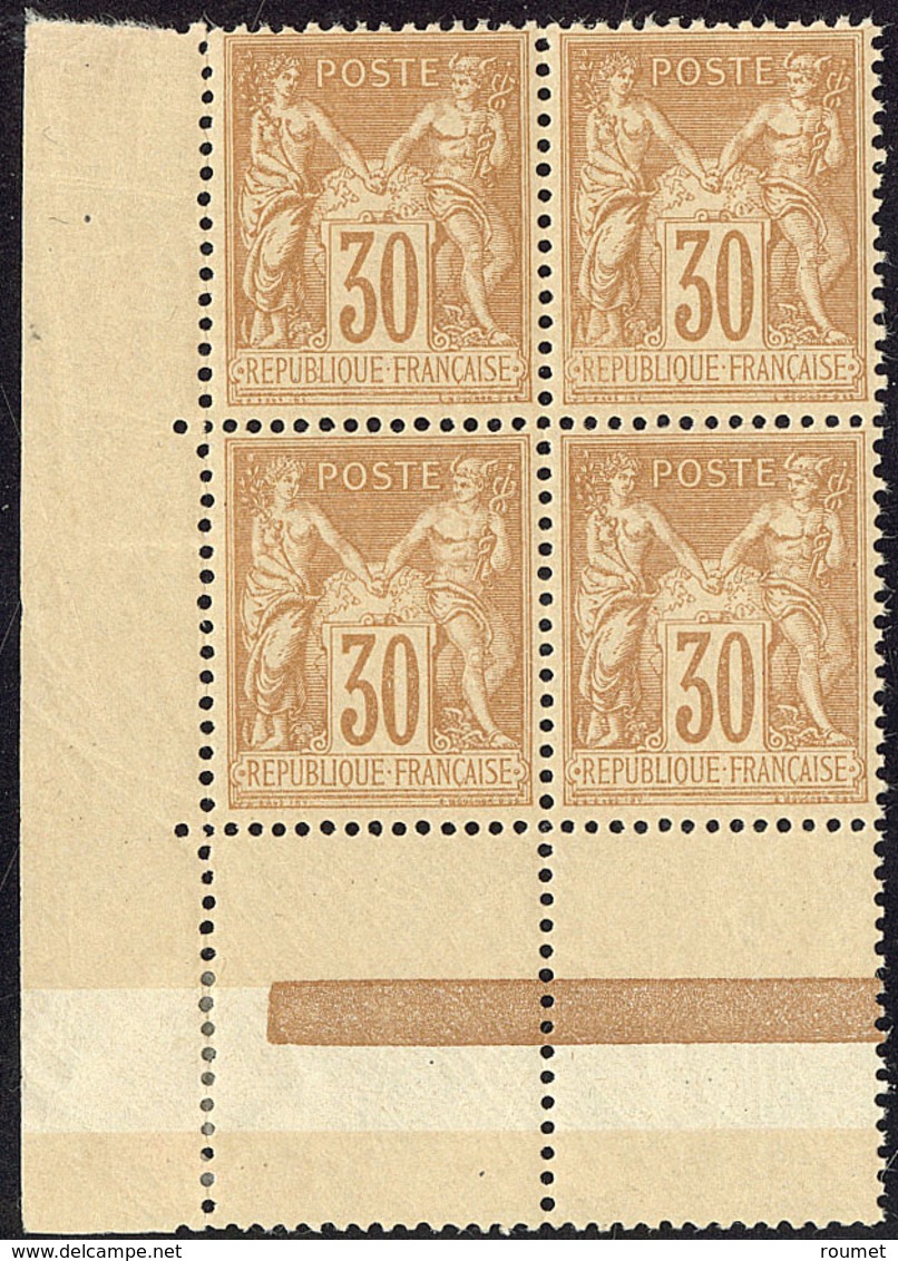 ** No 80, Brun-jaune, Bloc De Quatre Cdf, Très Frais Et Centré. - TB - 1876-1878 Sage (Type I)