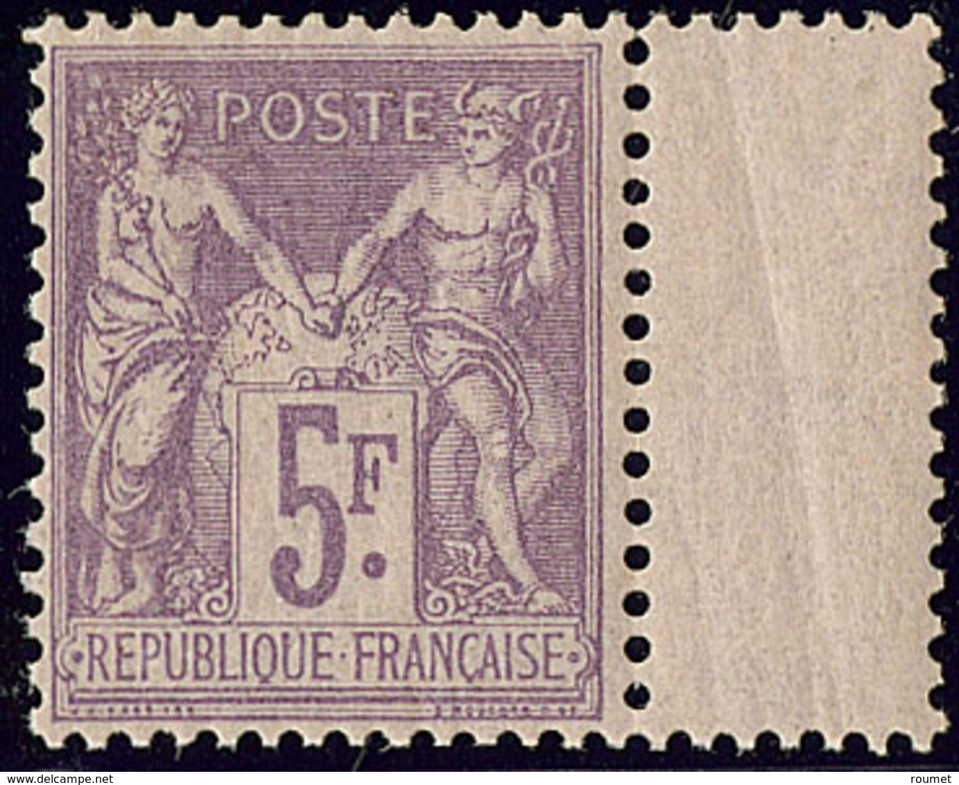 ** No 95, Violet Sur Lilas, Nuance Foncée, Petit Bdf, Très Frais Et Centré. - TB. - R - 1876-1878 Sage (Type I)