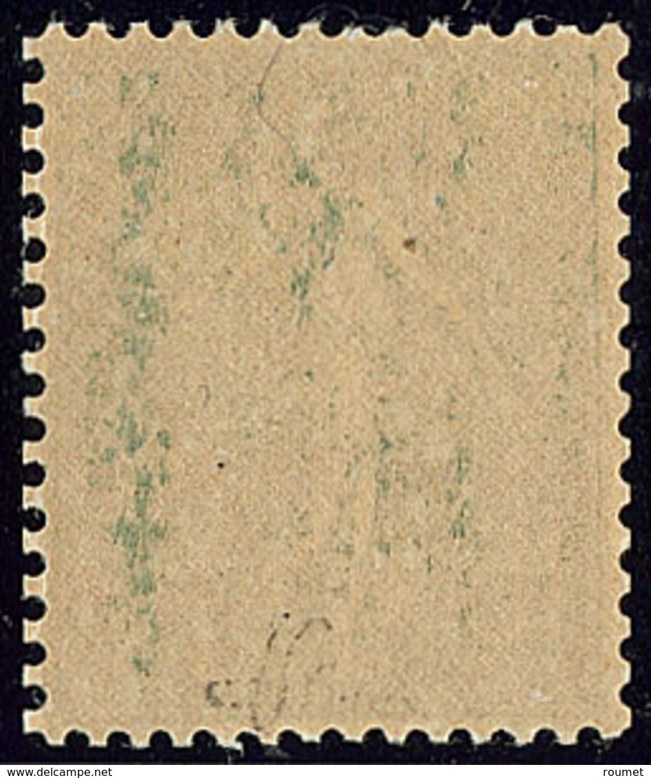 ** Semeuse Lignée Type VI. No 130f, 15c Vert-bronze, Infime Adhérence De Couleur Au Verso, Superbe. - RR (4 Pièces Connu - Other & Unclassified