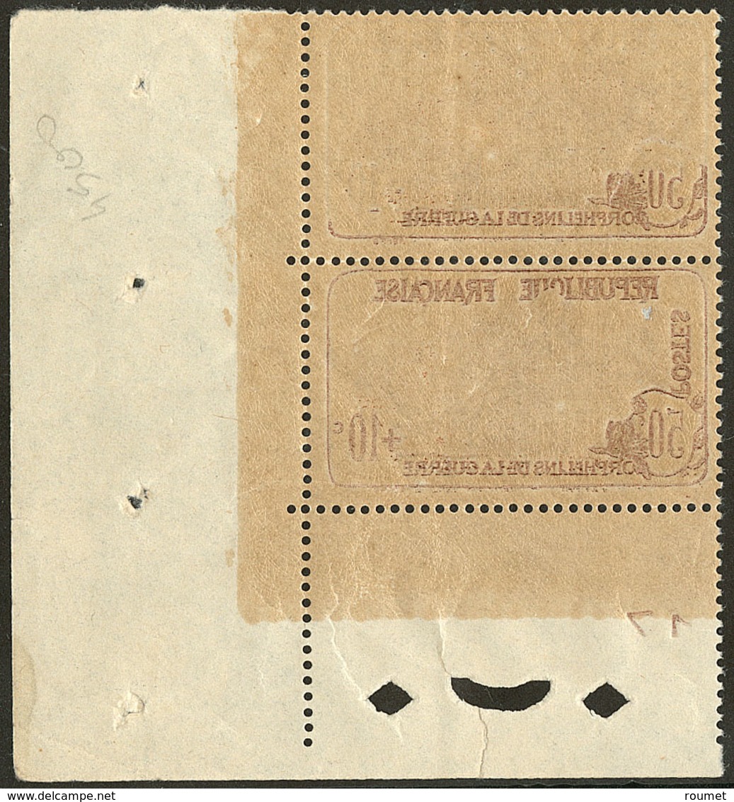 ** 3e Orphelins. Recto-verso. No 230b, Paire Verticale Cdf. - TB. - R (N°et Cote Maury) - Unclassified