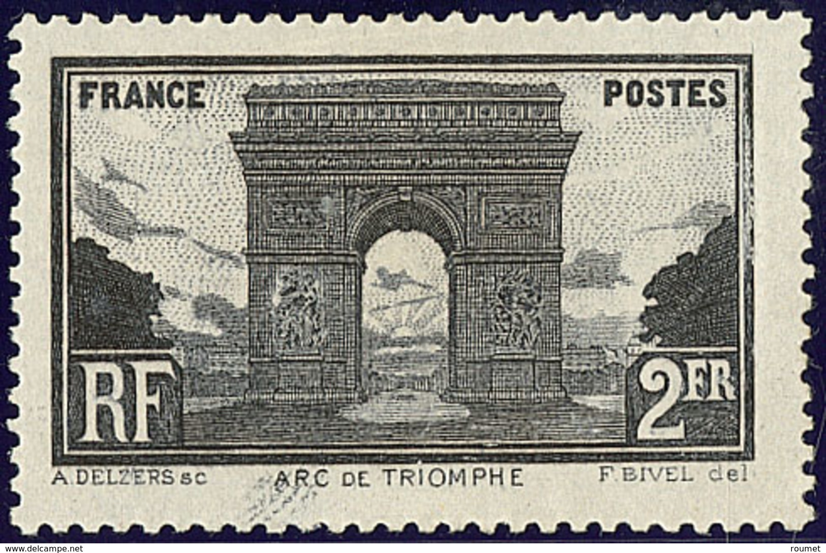 * Arc De Triomphe. Essai En Noir Dentelé Gommé. No 258A. - TB (N°et Cote Maury) - Unclassified