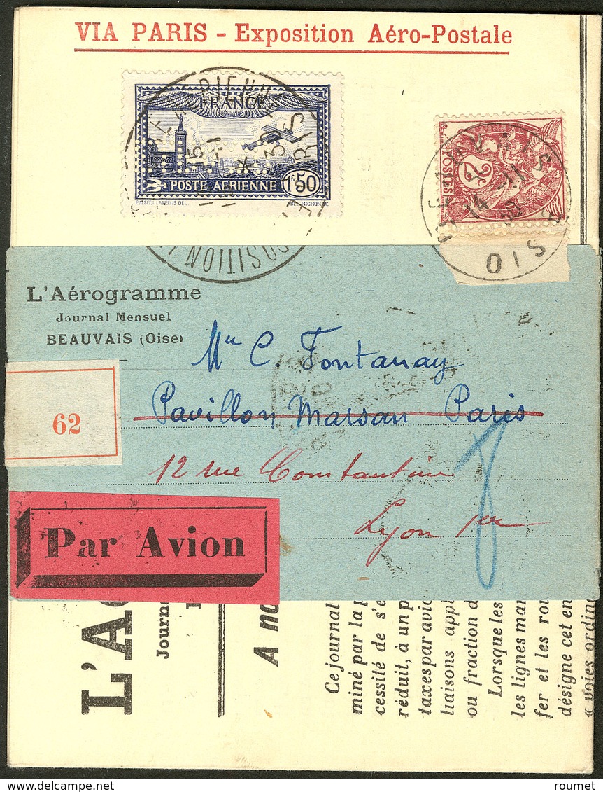 Lettre EIPA 30. No 6c + Poste 108 + 111 + 174, Sur Journal L'Aérogramme, Recommandé Pour Paris Et Réexpédié. - TB - Other & Unclassified