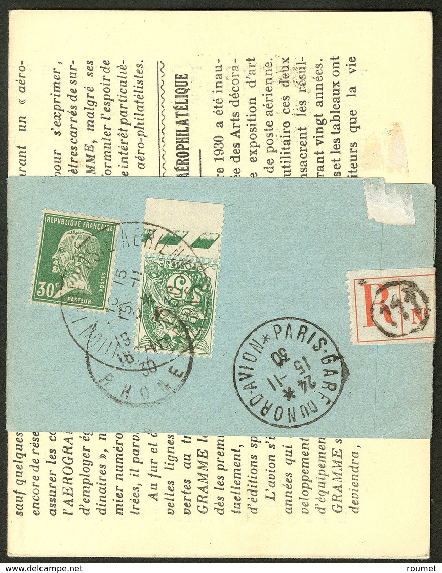 Lettre EIPA 30. No 6c + Poste 108 + 111 + 174, Sur Journal L'Aérogramme, Recommandé Pour Paris Et Réexpédié. - TB - Andere & Zonder Classificatie