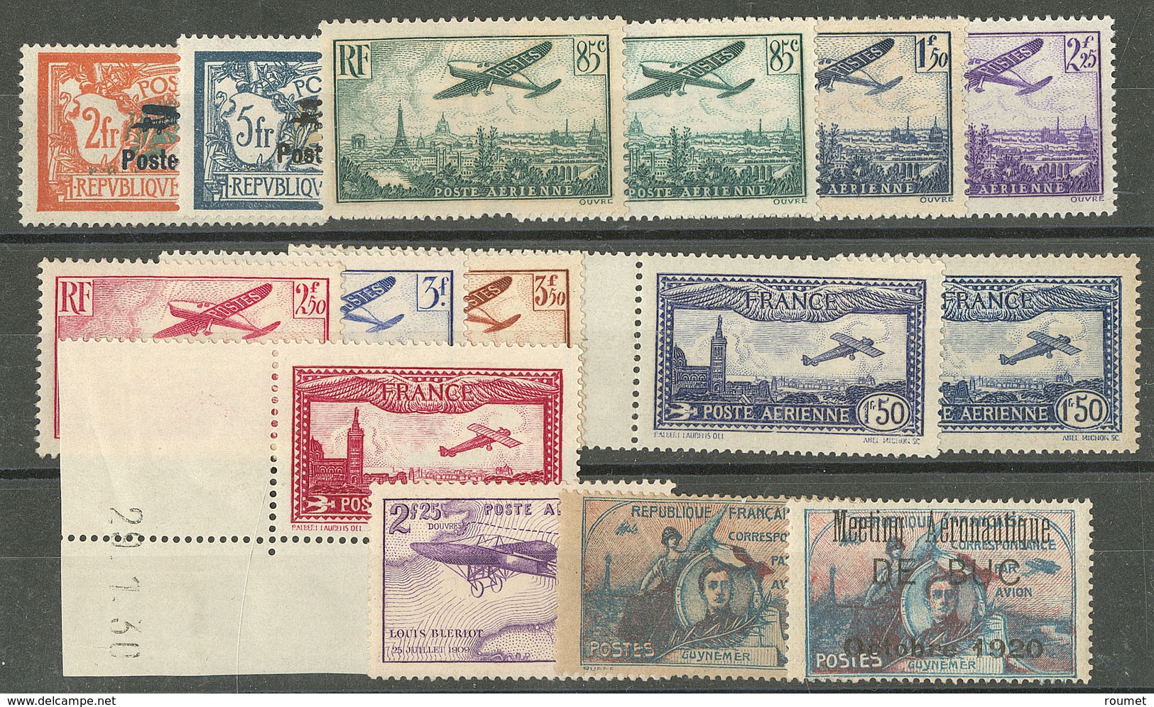 ** Collection. 1927-1936, Dont N°1* (pli), 2* Et Vignettes Guynemer 1* Et 2. - TB - Andere & Zonder Classificatie