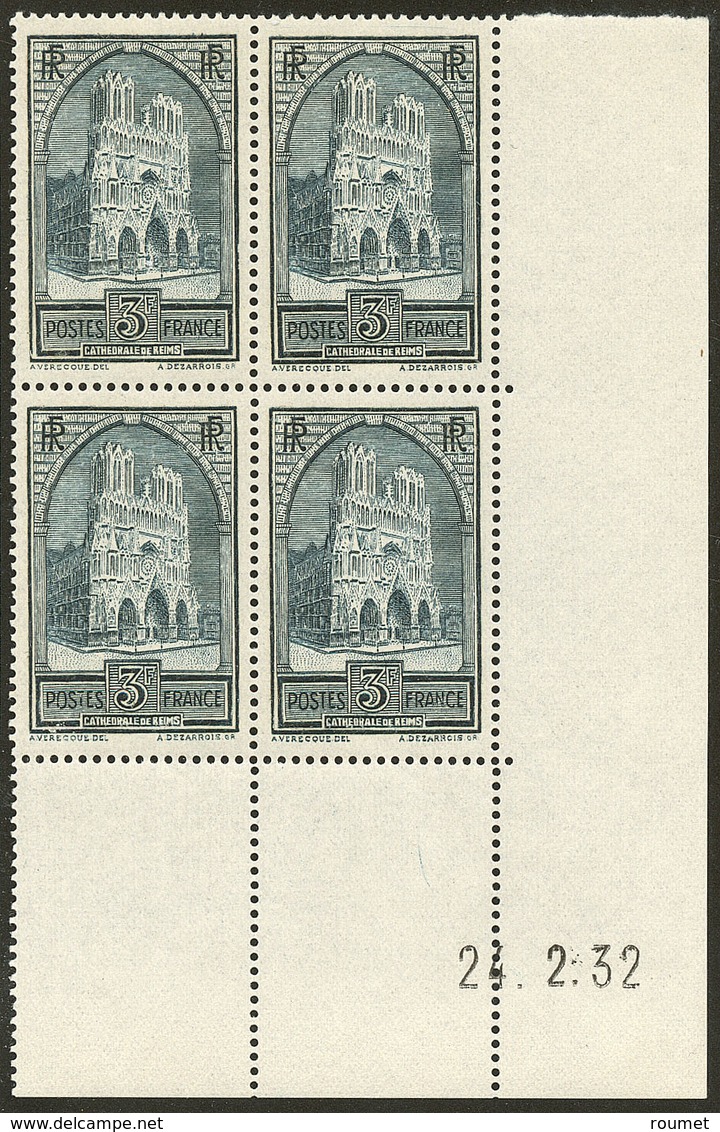 ** Cathédrale De Reims. No 259c, Bloc De Quatre Cd 24.2.32. - TB - Other & Unclassified