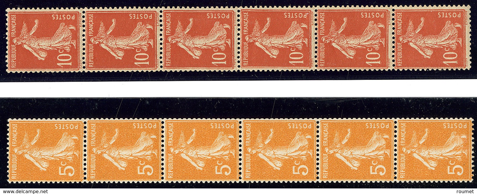 ** Nos 2, 6, En Bandes De Six Verticales. - TB - Coil Stamps