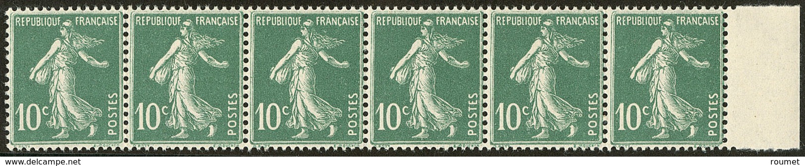 ** No 17, Bande Horizontale De Six N°159e, Bdf, Très Frais. - TB - Coil Stamps