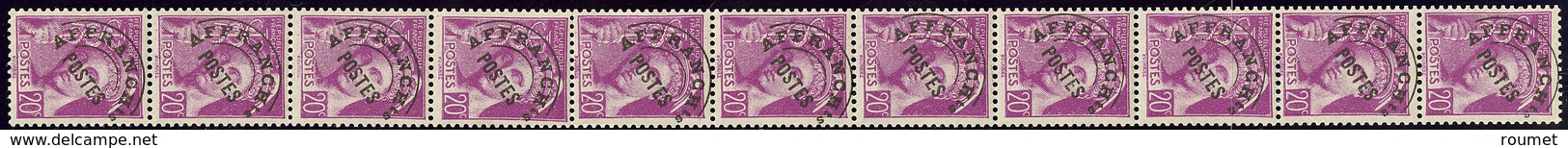 ** Préoblitérés. No 49, Bande De Onze N°78. - TB. - R - Coil Stamps