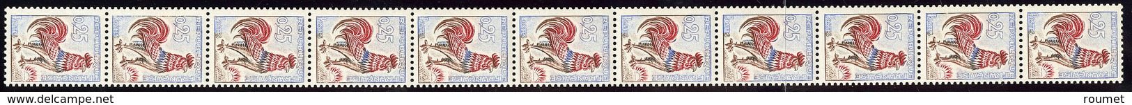 ** No 53, Bande De Onze N°1331, Avec N° Vert Au Verso. - TB - Coil Stamps