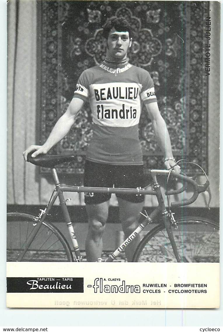 Julien VERMOTE  . 2 Scans. Beaulieu Flandria 1972 - Cycling