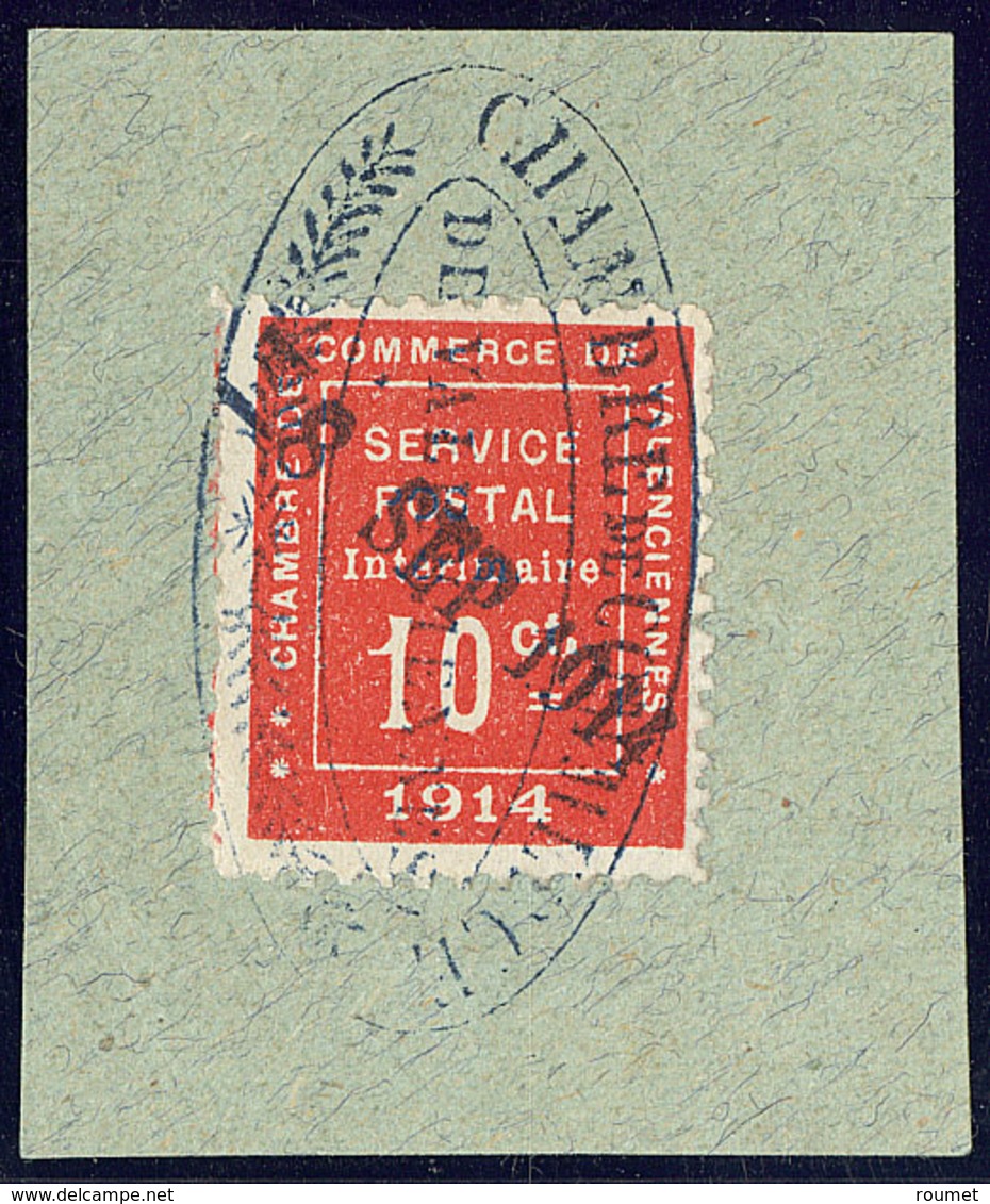 Valenciennes. No 1, Obl Sept 1914 Sur Petit Fragment. - TB - War Stamps