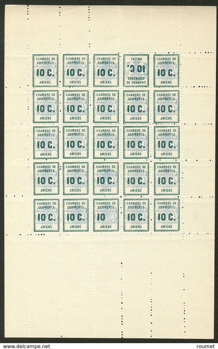 ** GREVE. Amiens. No 1, Feuille De 25 Ex Avec Variétés 6a Et 6b. - TB - Andere & Zonder Classificatie