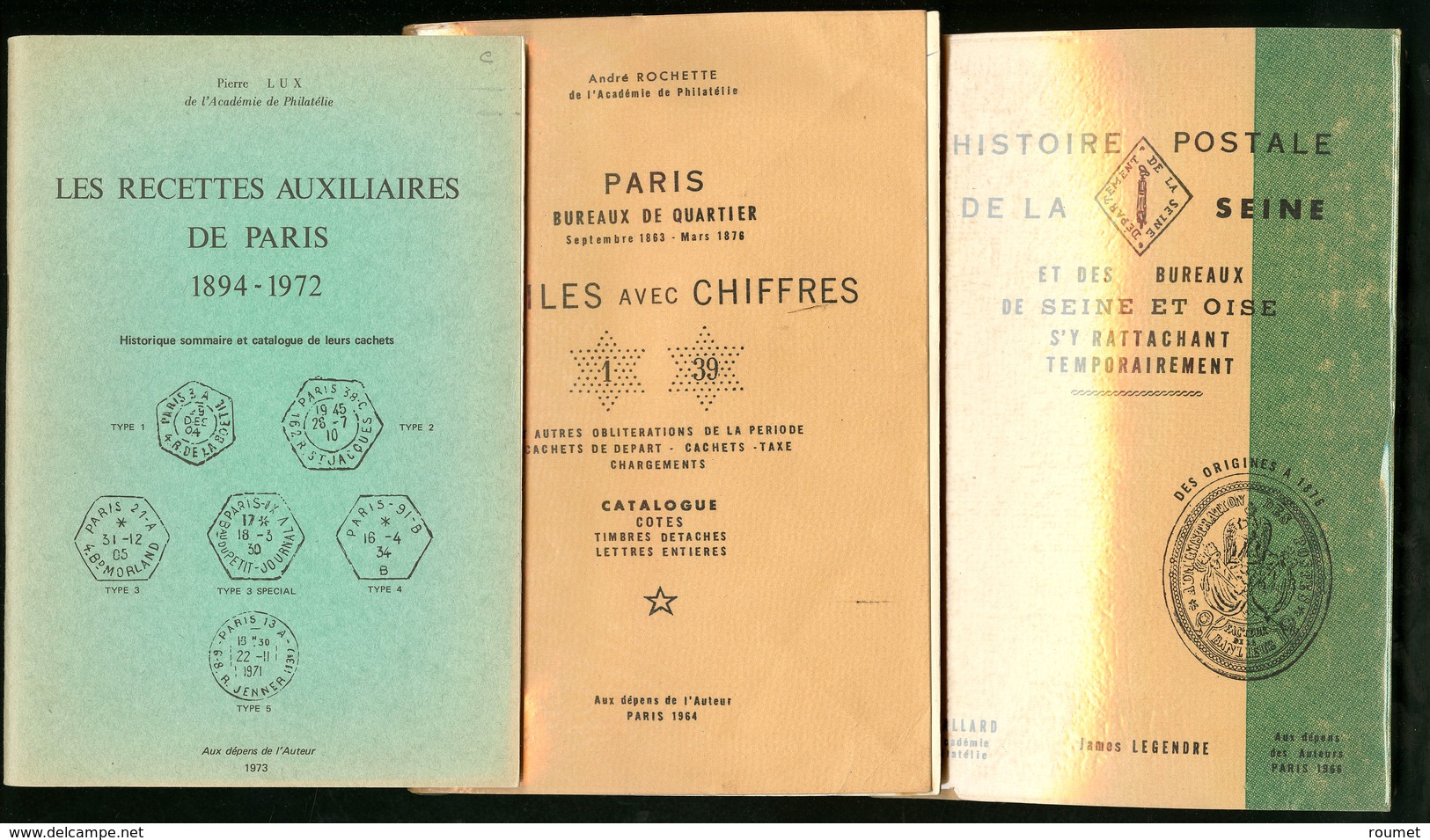 Histoire Postale De La Seine Par J. Legendre, Paris Les Bureaux De Quartier Obl étoile Par A. Rochette Et Les Recettes A - Andere & Zonder Classificatie