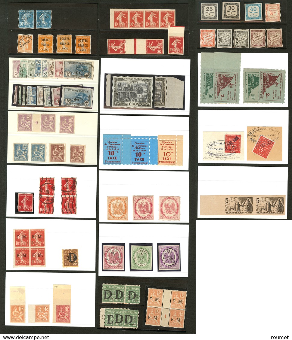 * 1900-1953, Des Valeurs Moyennes Dont Qqs Non Dentelés (*), 162 à 169 (deux Obl), St Nazaire (2), Etc. - TB Ou B - Collections