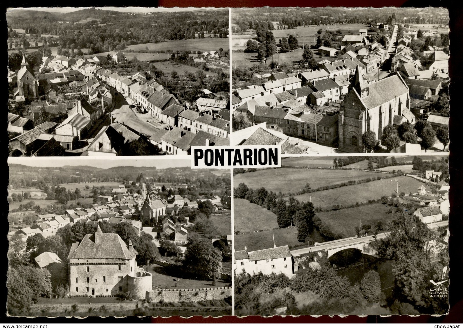 En Avion Au Dessus De Pontarion - Route Nationale, égise, Château, Pont Sur La Thaurion - Pontarion