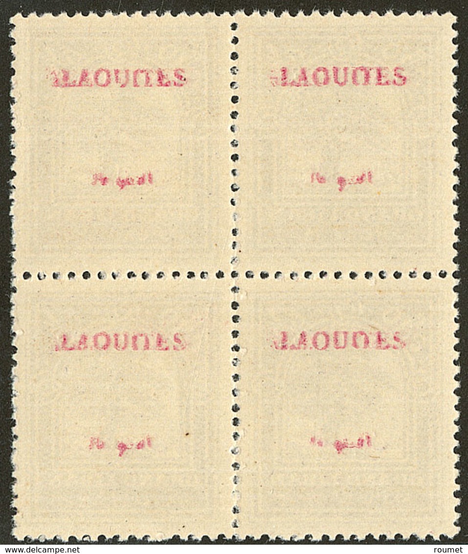 ** Variétés. No 22b, Bloc De Quatre Avec Surcharge Recto Et Verso. - TB - Sonstige & Ohne Zuordnung