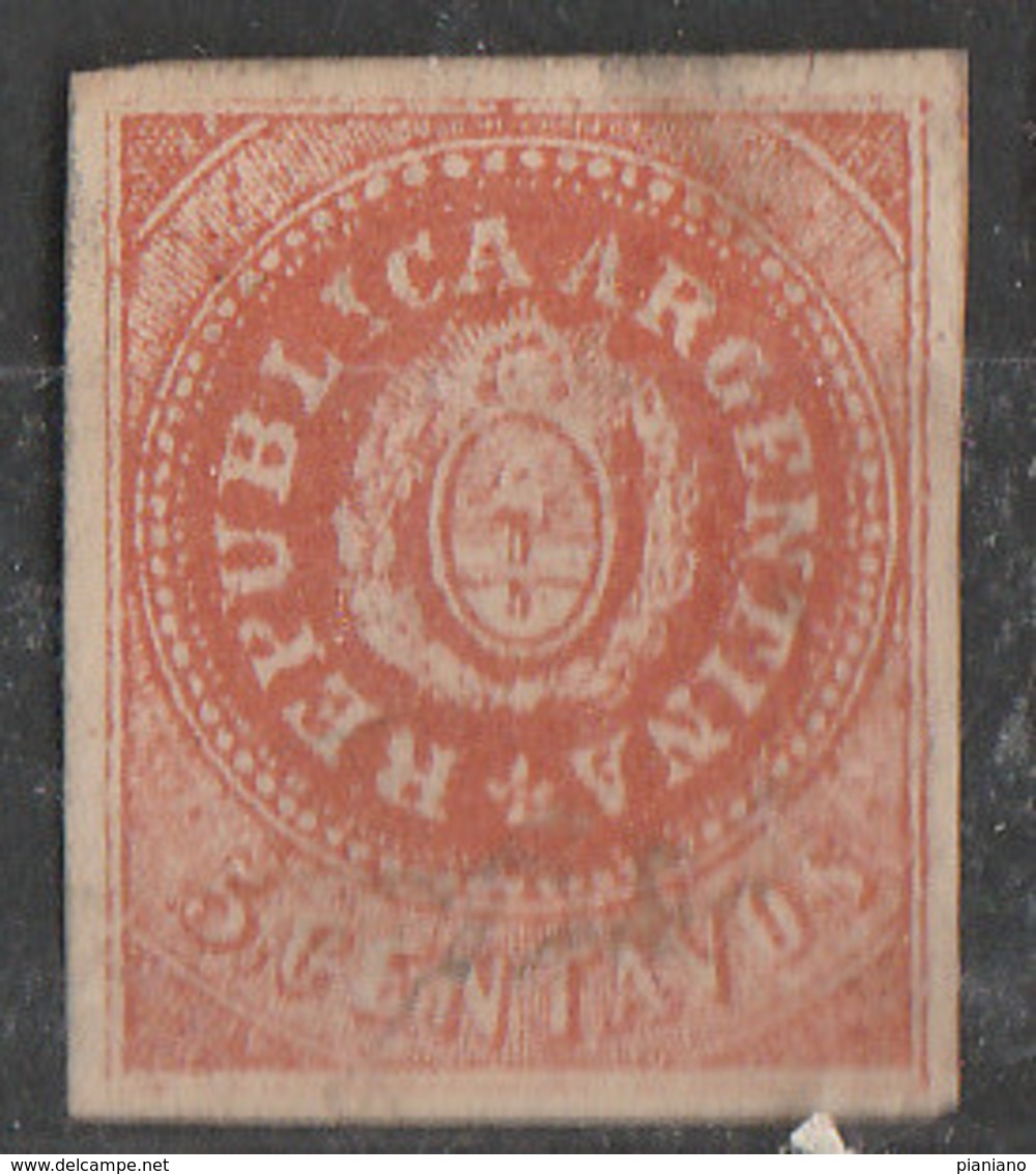 PIA - ARGENTINA : 1862-64 : Repubblica - Stemma   - (Yv 5d) - Unused Stamps