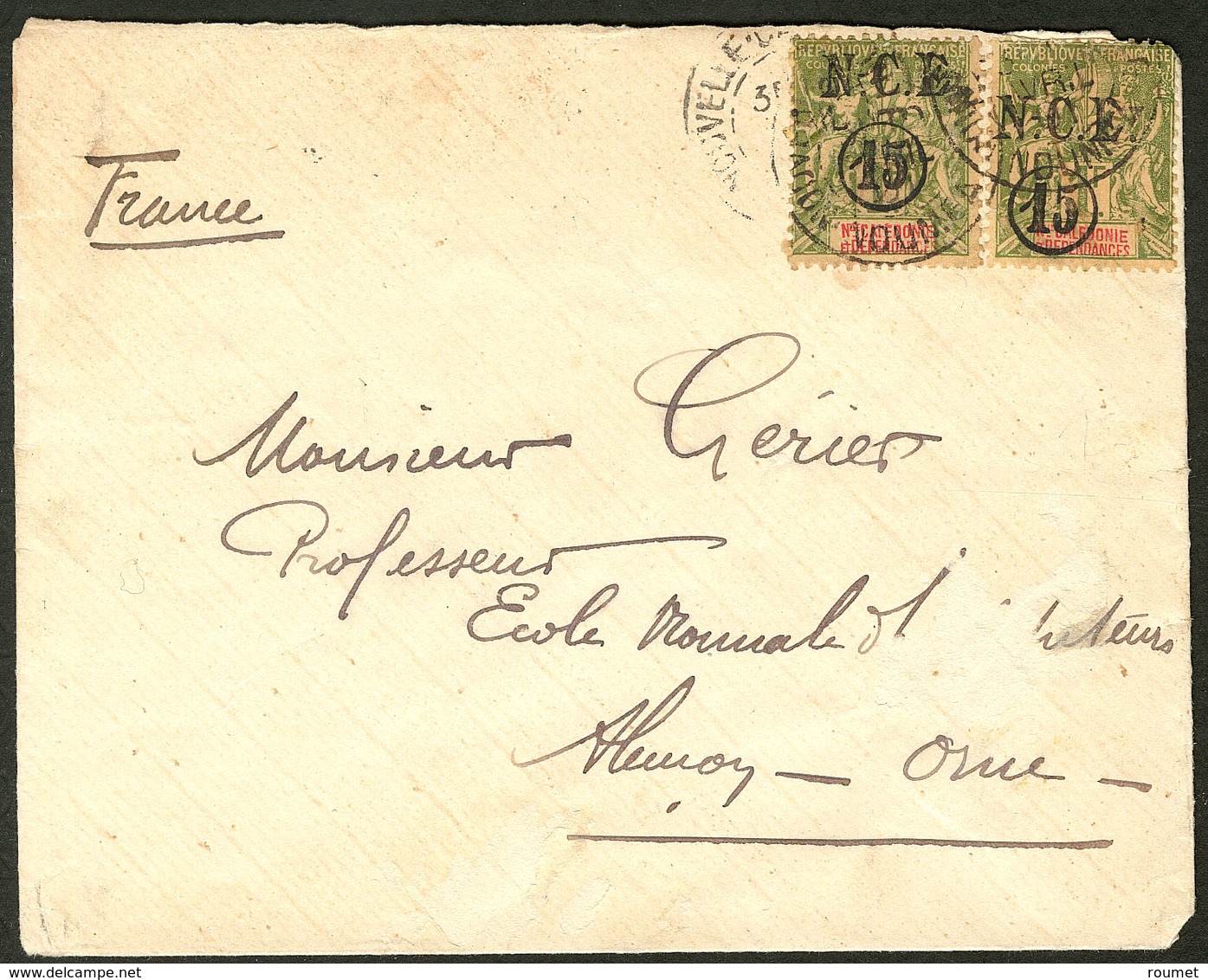 Lettre No 58 (2 Dont Un Pd), Sur Enveloppe D'Avril 1901 Pour La France. - TB - Autres & Non Classés